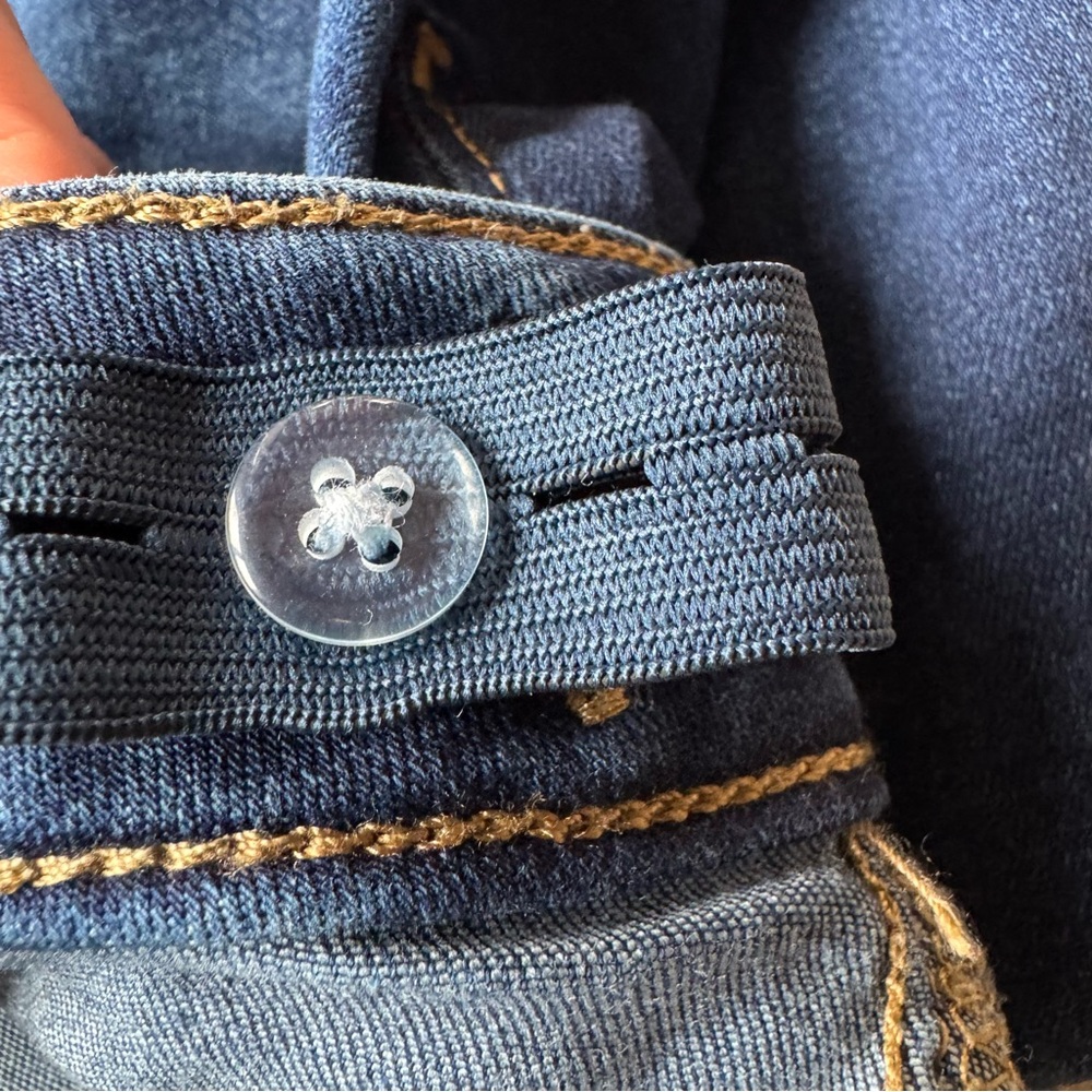 SO Blue Denim Stretch Skinny Jegging Jeans Faux Button Snap Closure Girls 12 - Picture 12 of 13